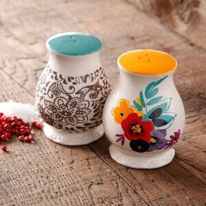 The Pioneer Woman Flea Market Decorated Salt & Pepper Shakers - Pair
